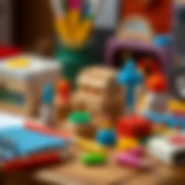 Diverse stationery components for imaginative play