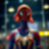 A vibrant Spider-Girl costume displayed elegantly