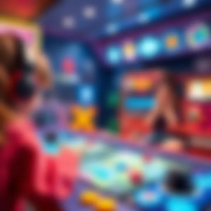 Colorful digital game interface showcasing girls' games