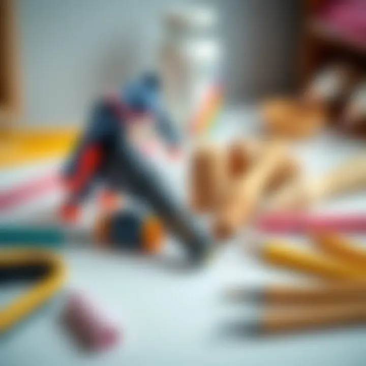 Materials and tools suited for children's doll drawing activities