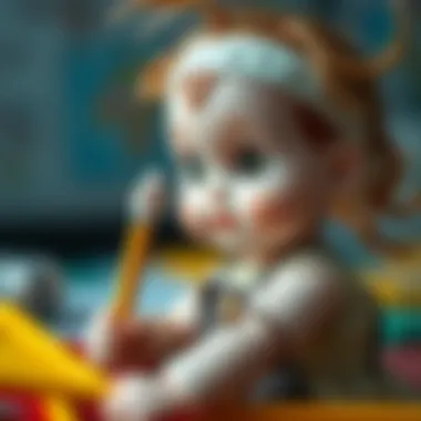 Innovative drawing techniques for illustrating toy dolls