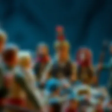 A scene of Kral Şakir and friends engaged in a fun adventure, highlighting teamwork.