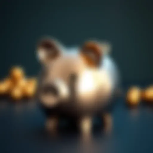 A beautifully designed metal piggy bank showcasing modern aesthetics.