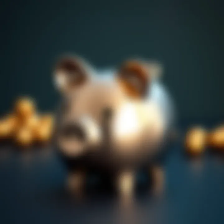 A beautifully designed metal piggy bank showcasing modern aesthetics.