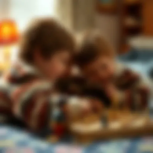 Children engaging in a board game