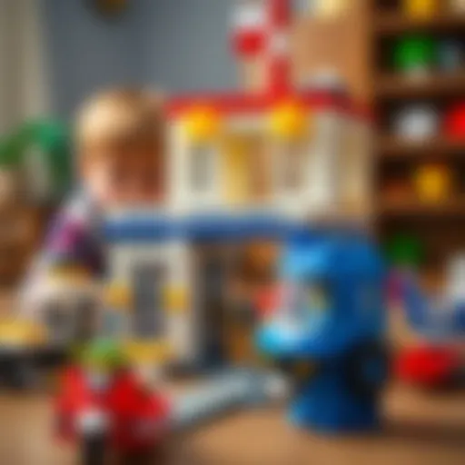 Imaginative Play at LEGO City Police Station Children engaging in imaginative play with LEGO City Police Station