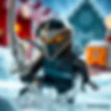 Zane in his icy attire showcasing his unique ninja abilities
