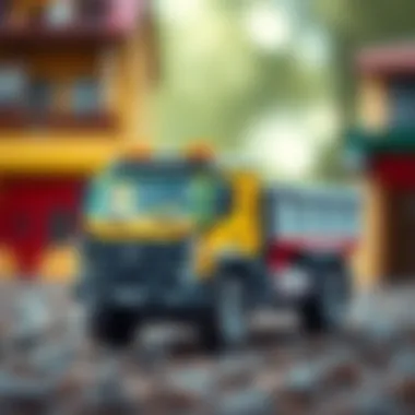 The Lego Technic Damperli Kamyon 42147 assembled and ready for play.