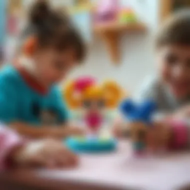 Kids playing with LOL Surprise toys