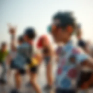 A creative depiction of modern social media icons intertwined with the Lol dance phenomenon.