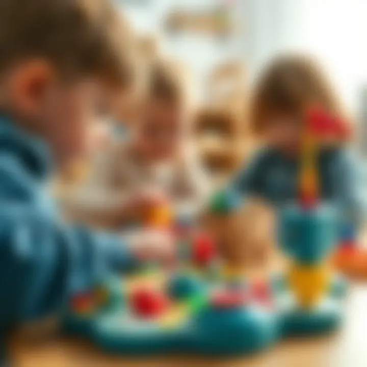 Children engaging in play with magnetic toys, enhancing their learning experience