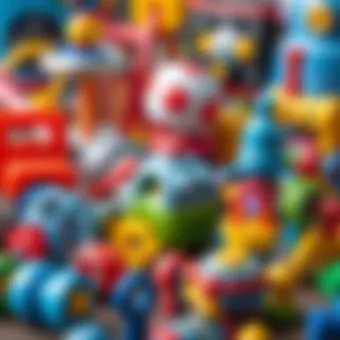 Close-up of various types of magnetic toys, showcasing educational benefits