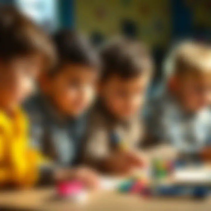 Different age groups engaging with magnetic pen activities