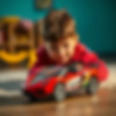 Child engaging with Maisto remote control car highlighting its educational benefits