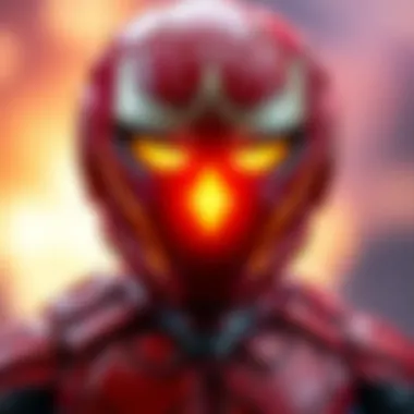 Artistic representation of the emotional depth of a Marvel superhero