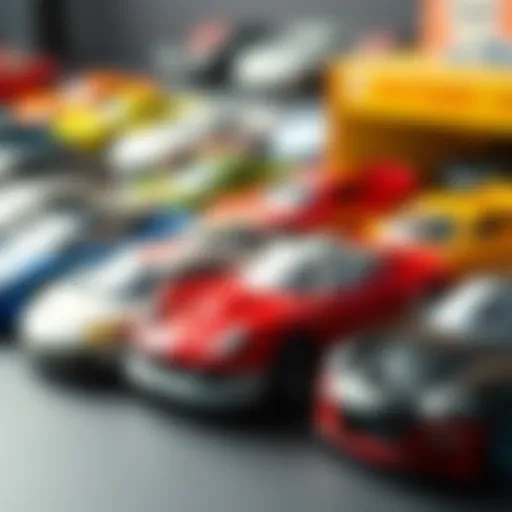 A collection of Matchbox Superfast cars showcasing various models and designs