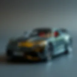 A striking collaboration model showcasing Mercedes Benz design and Hot Wheels creativity.