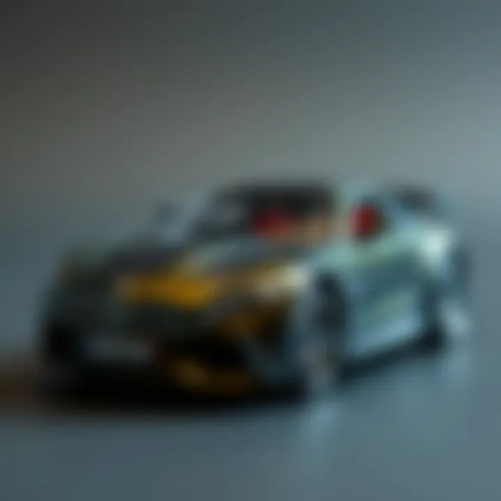 A striking collaboration model showcasing Mercedes Benz design and Hot Wheels creativity.