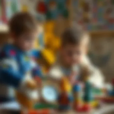 Children engaged in seasonal coloring activities