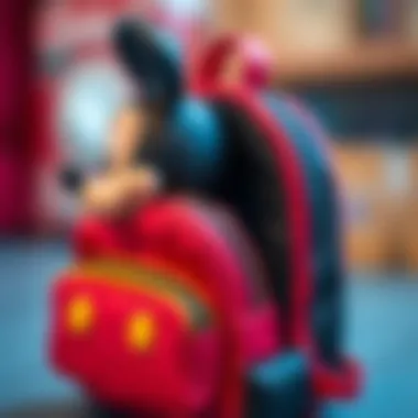 Close-up of the functional features of the backpack