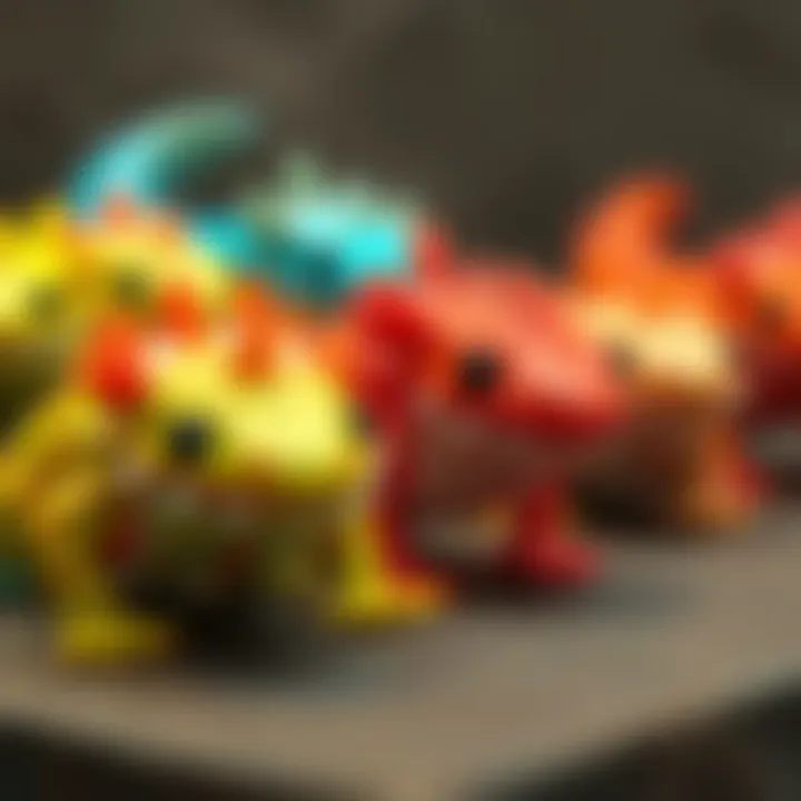 The unique characteristics and colors of different axolotls in Minecraft