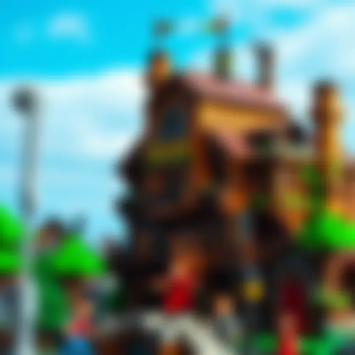 Diverse Minecraft structures highlighting ingenuity