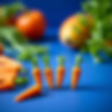 Illustration of mini carrots promoting healthy habits