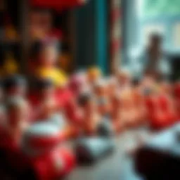 A collection of miniature silicone dolls displayed artistically