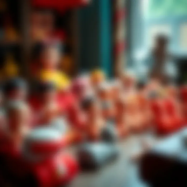 A collection of miniature silicone dolls displayed artistically