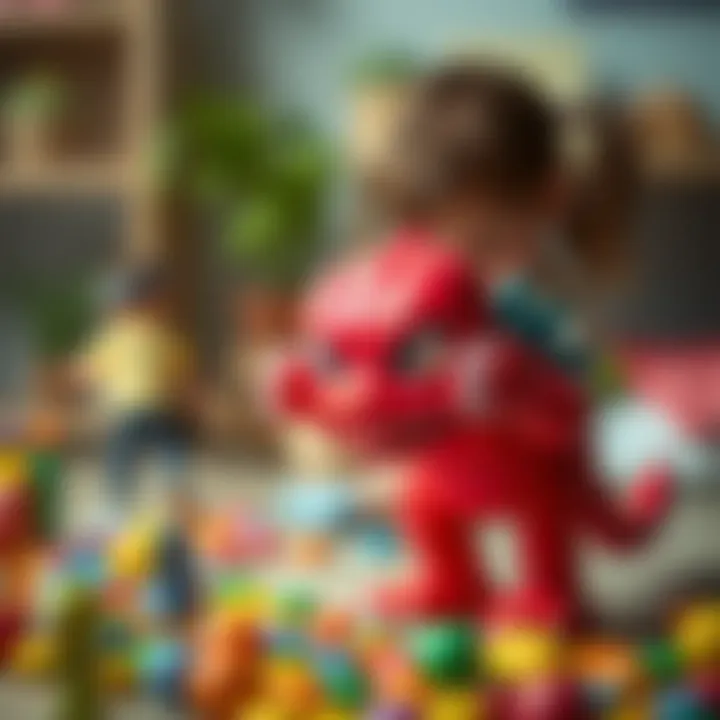 Parents selecting Monster Flex toys, considering their educational value for children