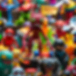 Vibrant display of Monster Flex toys showcasing creativity and imagination