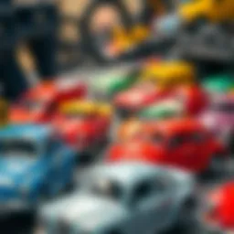 Colorful toy cars representing Muş's contribution to the toy industry