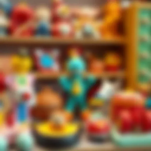 A vibrant display of musical toys designed for children