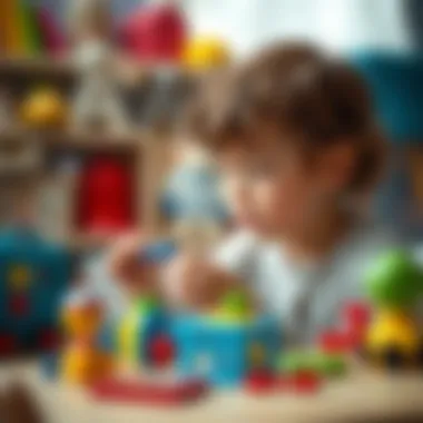 A child engaging with Neco toys, showcasing creativity and learning