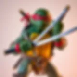 Leonardo in action with his swords