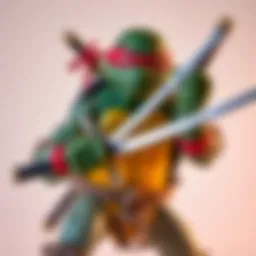 Leonardo in action with his swords