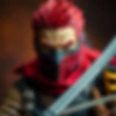 Raphael with a fierce expression and his sais