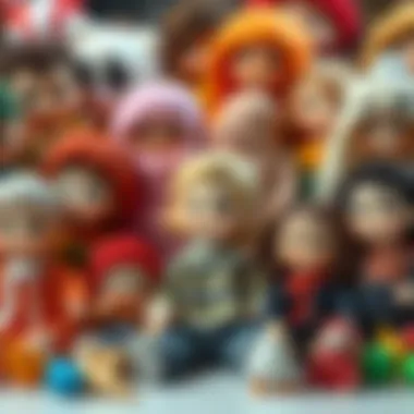 Diversity in Toy Dolls An array of diverse toy dolls representing different cultures