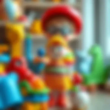 Colorful toy collection reflecting child development