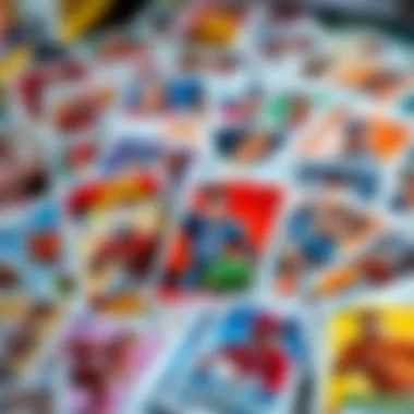 Colorful Panini cards showcasing various sports and pop culture icons