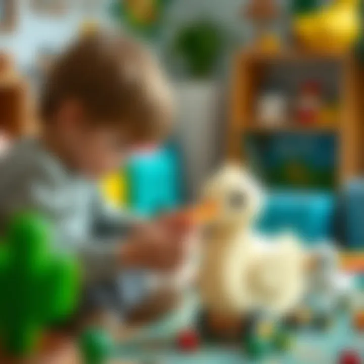 Children engaging with Paperduck toys in a creative environment