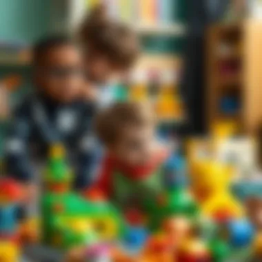 Parents selecting educational toys for children