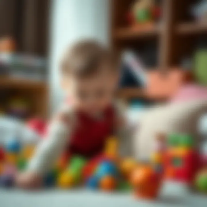 Parents selecting toys for their child's growth