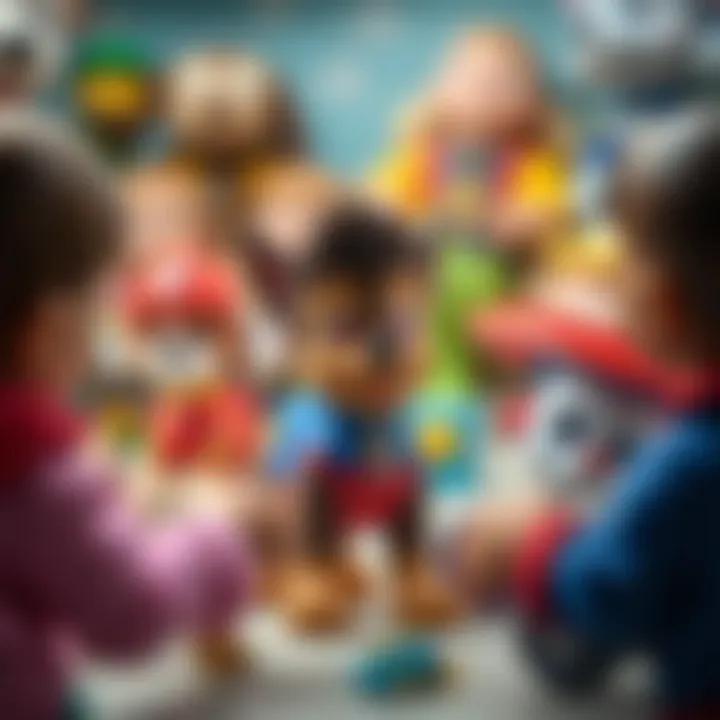 Parents choosing Chase toys with children