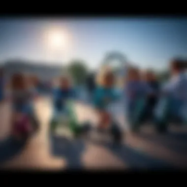 Group of children playing with their Pilsan Mini Scooters