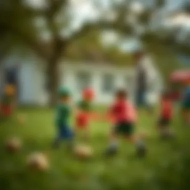 Outdoor games promoting teamwork