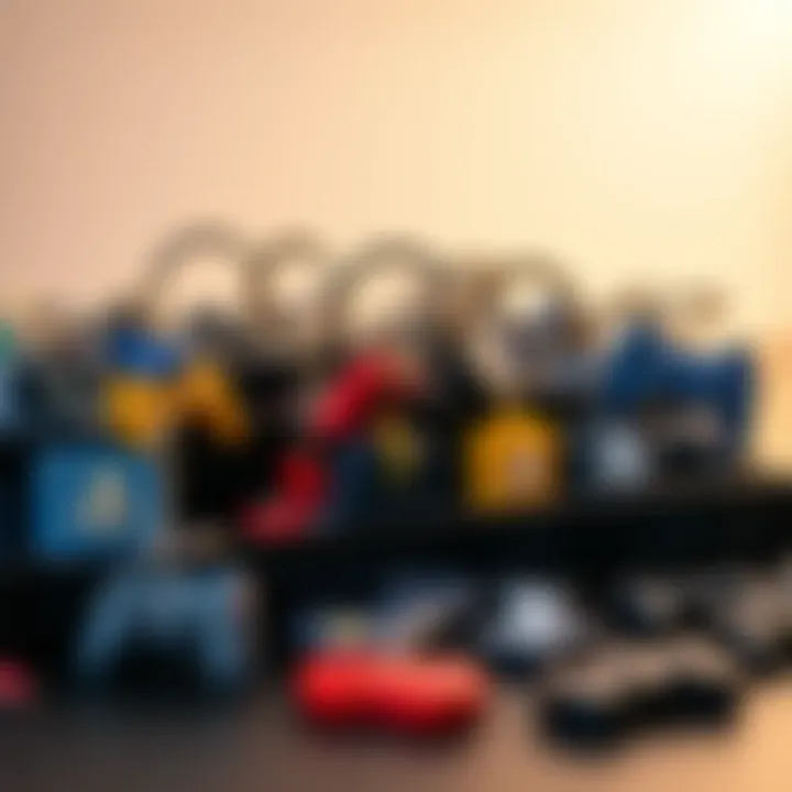 Diverse PlayStation Keychain Collection Collection of various PlayStation keychains displayed