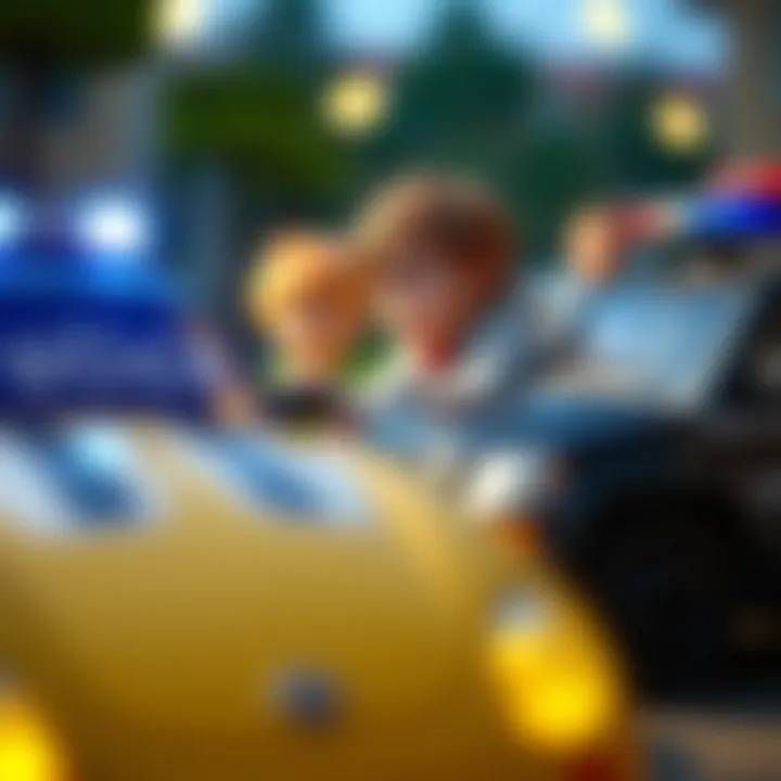 Children playing with police cars, igniting their imagination