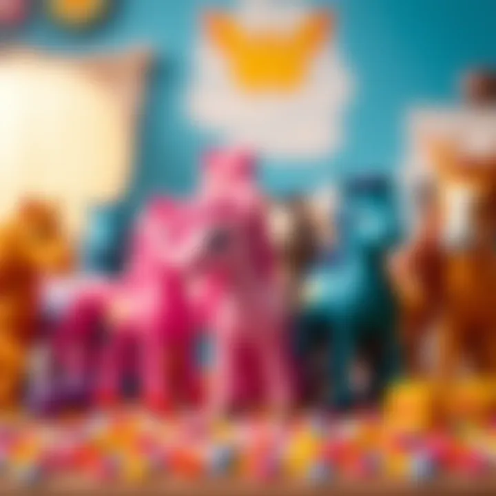 Vibrant Pony Toy Collection A vibrant collection of pony toys showcasing various colors and designs.