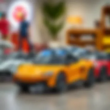 Popular brands of children's electric cars displayed